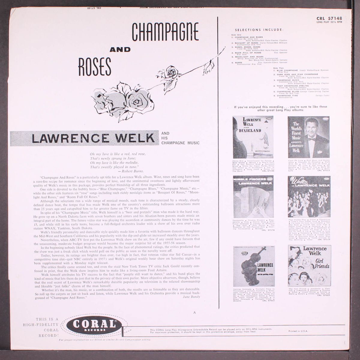 champagne and roses by LAWRENCE WELK