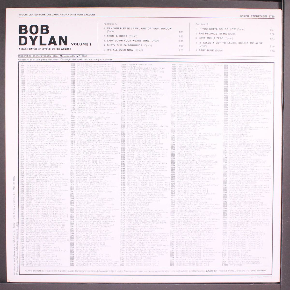a rare batch of little white wonder, vol. 3 by BOB DYLAN