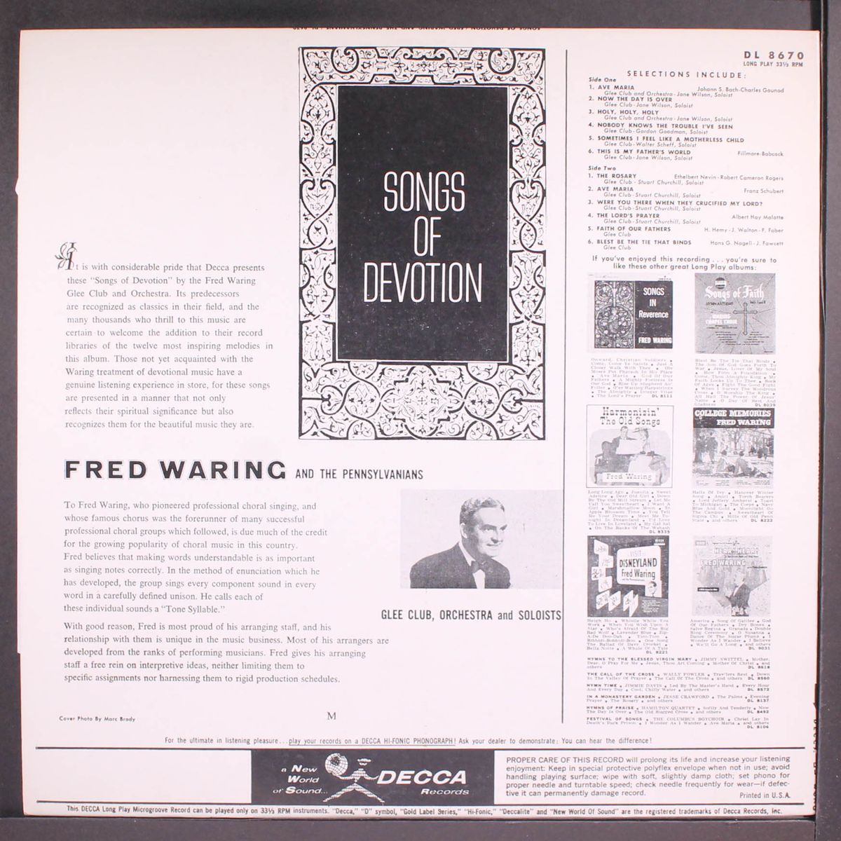 songs of devotion by FRED WARING