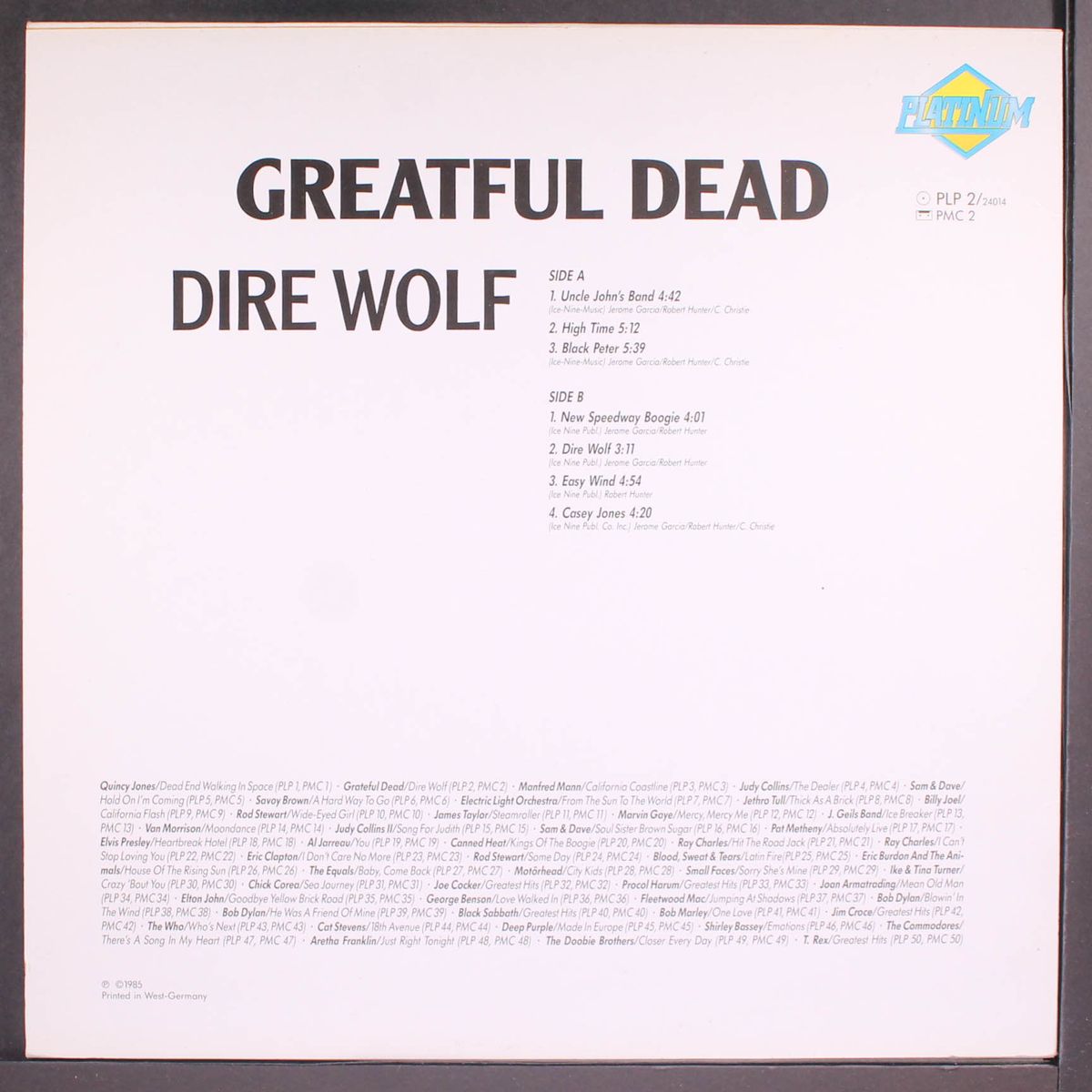 dire wolf by GRATEFUL DEAD
