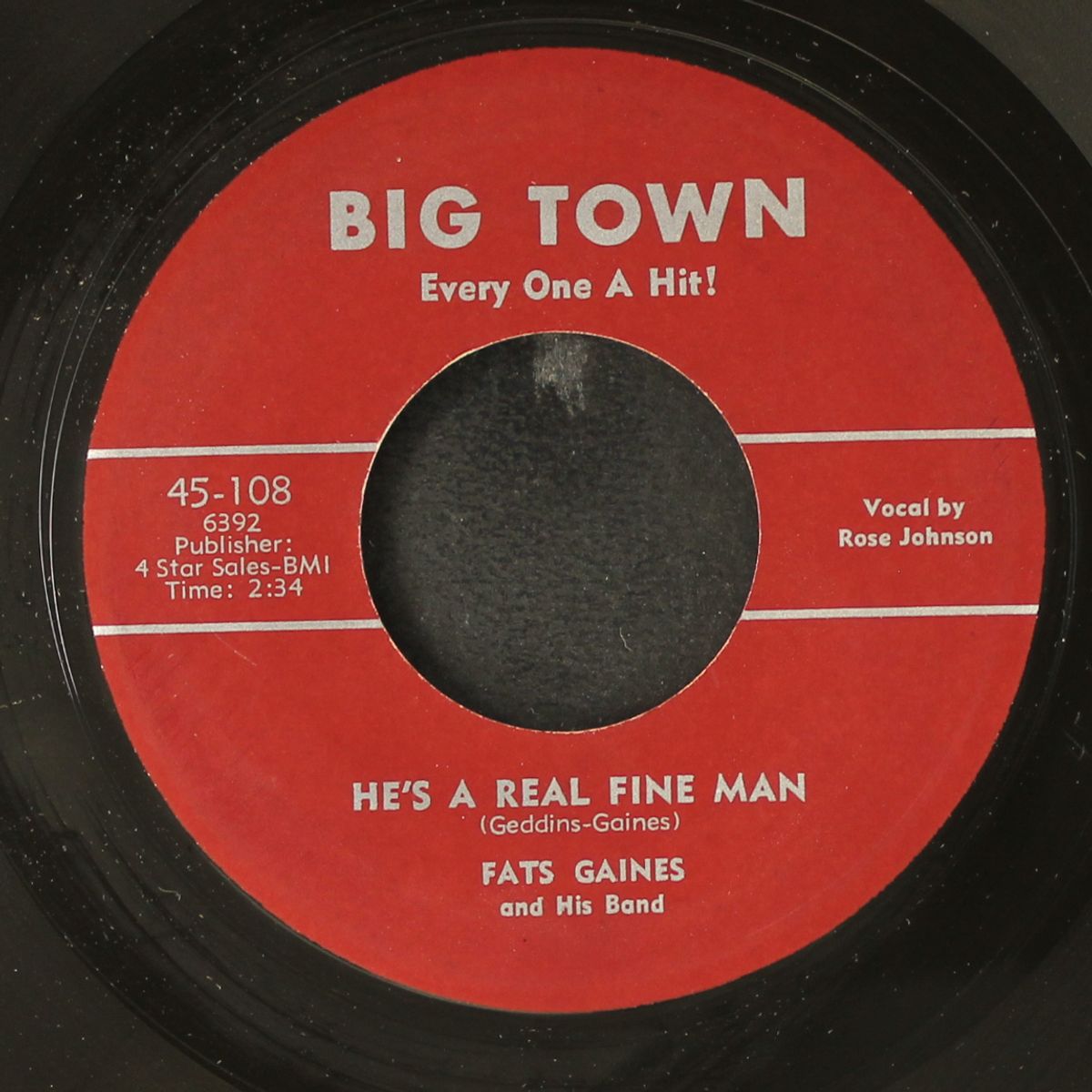 home work blues / he's a real fine man by ROSE JOHNSON & FATS GAINES