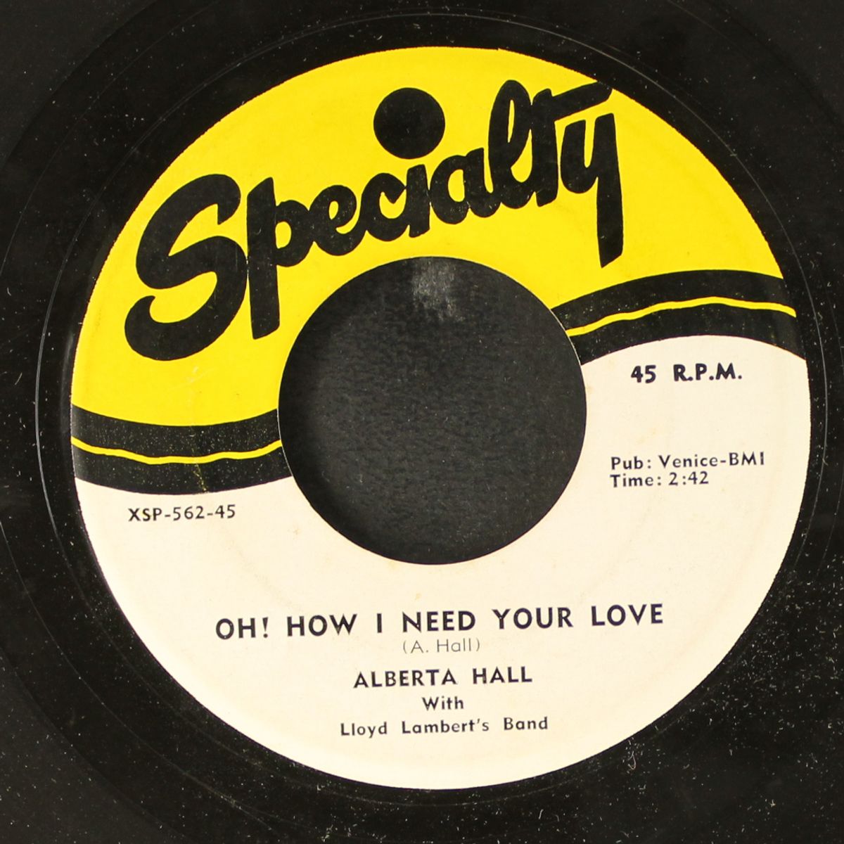 oh! how i need your love / let me dream by ALBERTA HALL & GROUP