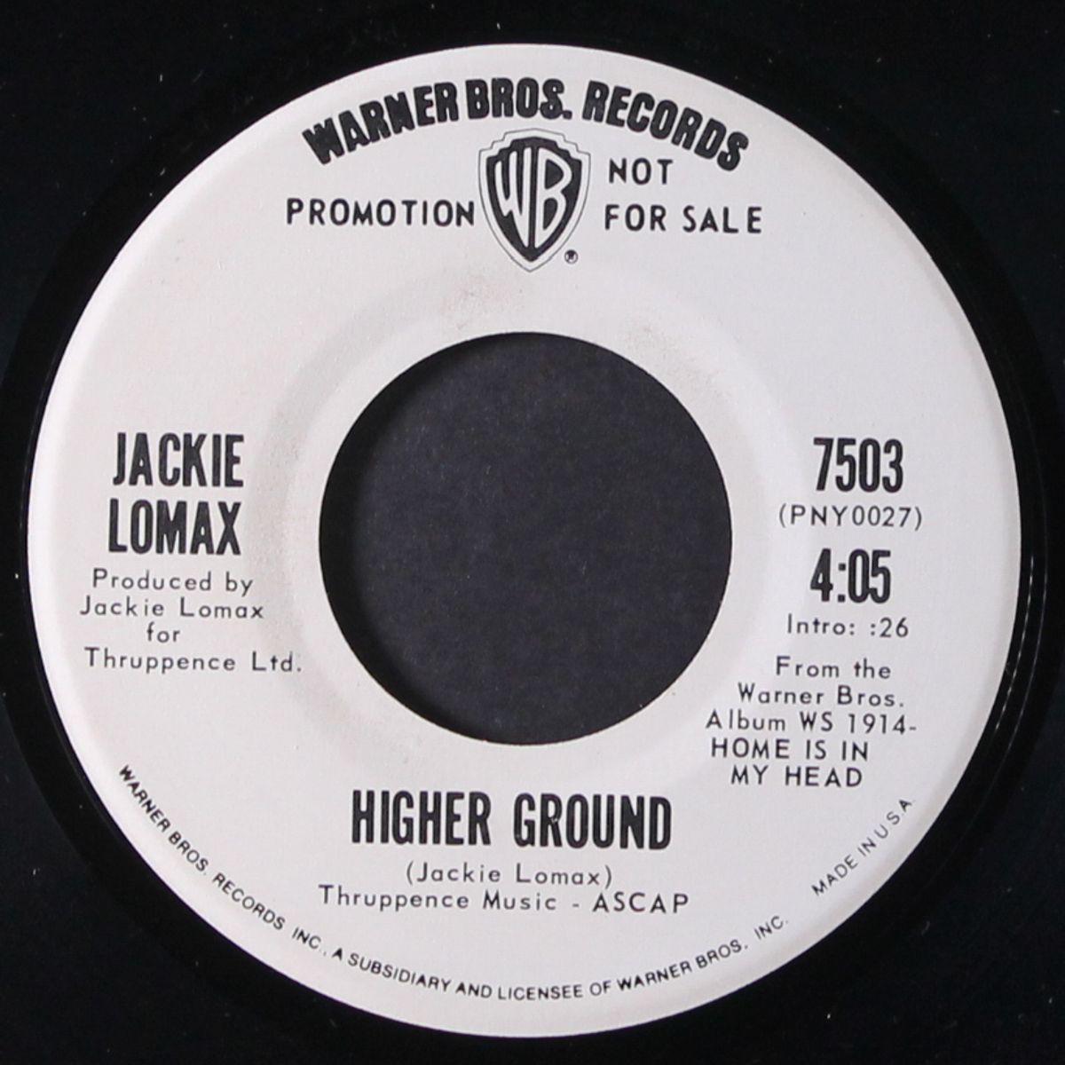 helluva woman / higher ground by JACKIE LOMAX