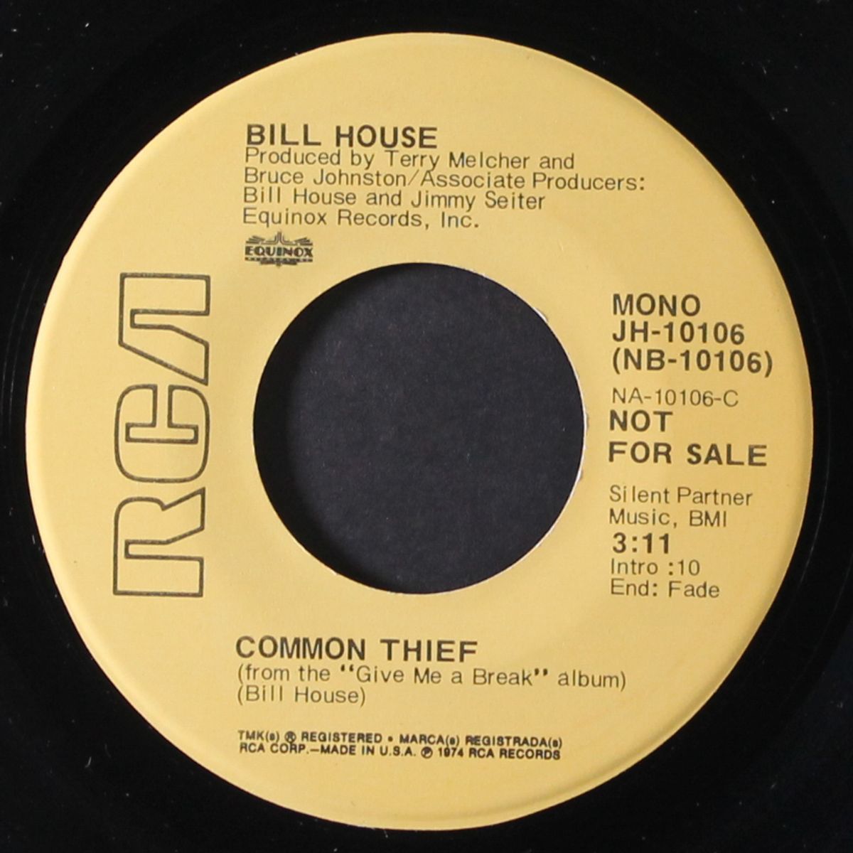 common thief / mono by BILL HOUSE