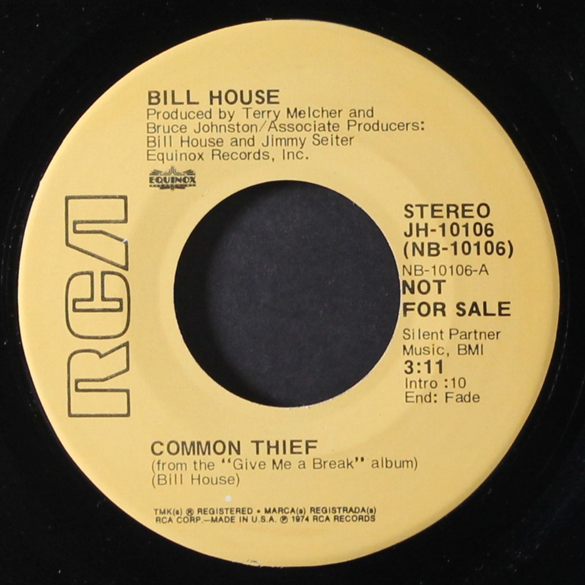 common thief / mono by BILL HOUSE