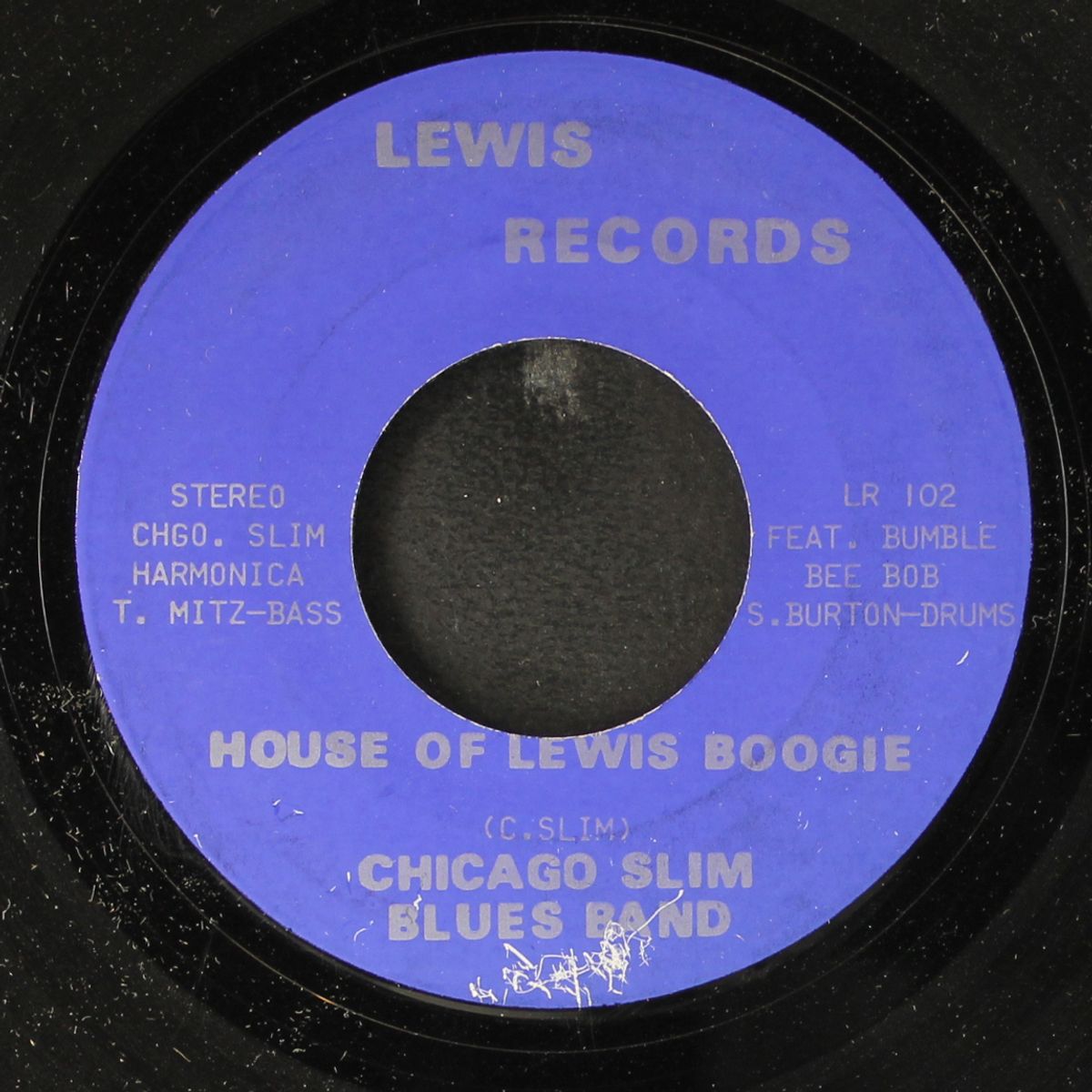 devil with the red dress on/ house of lewis boogie by CHICAGO SLIM BLUE BAND