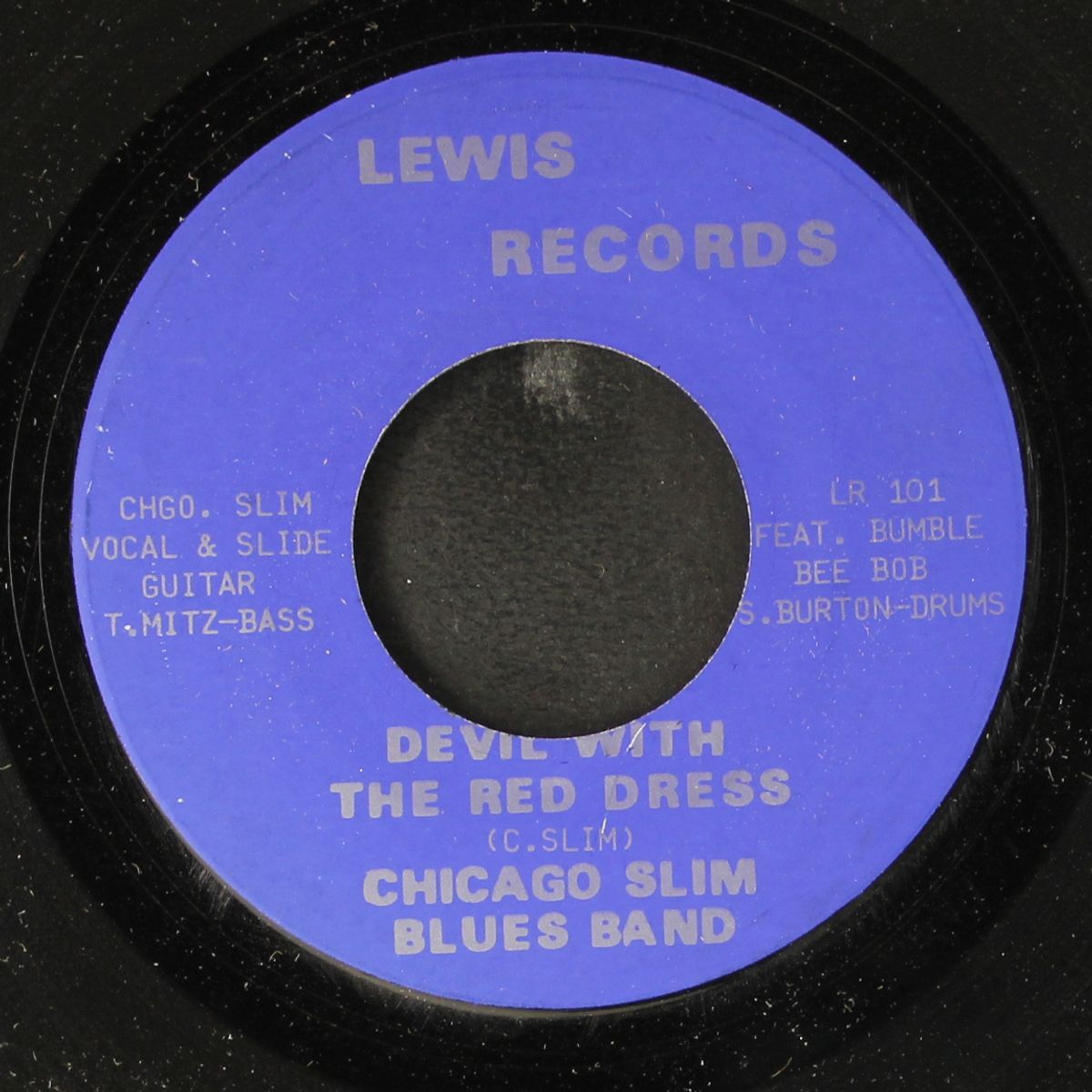 devil with the red dress on/ house of lewis boogie by CHICAGO SLIM BLUE BAND