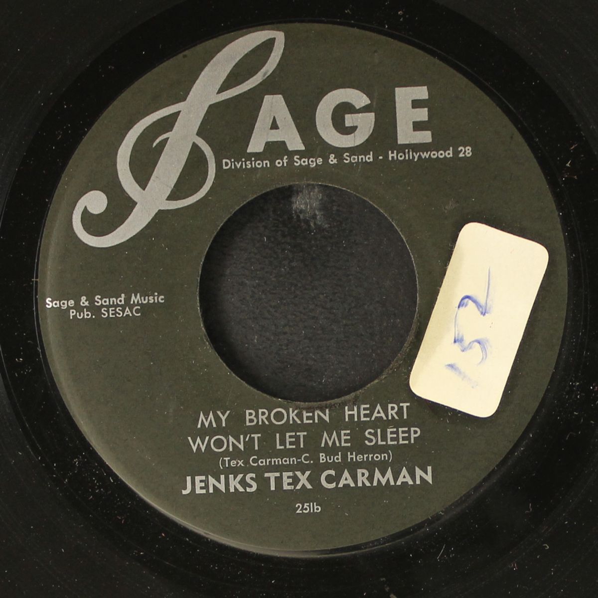wolf creek / my broken heart won't let me sleep by TEX CARMAN