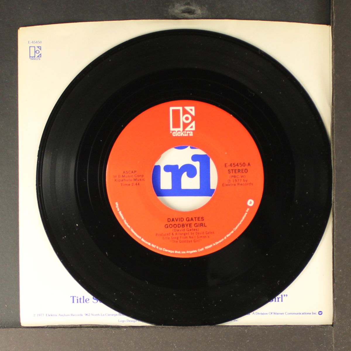 goodbye girl / sunday rider by DAVID GATES