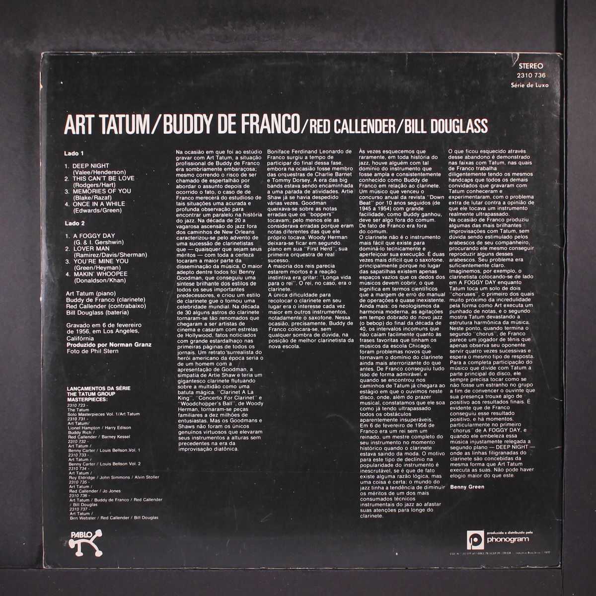 the tatum group masterpieces by ART TATUM & BUDDY DE FRANCO