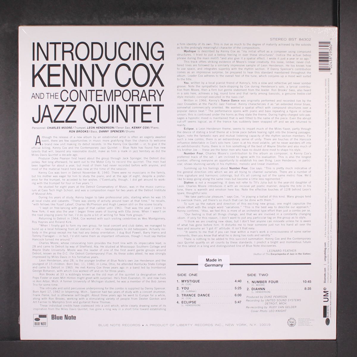 introducing by KENNY COX & CONTEMPORARY JAZZ QUINTET