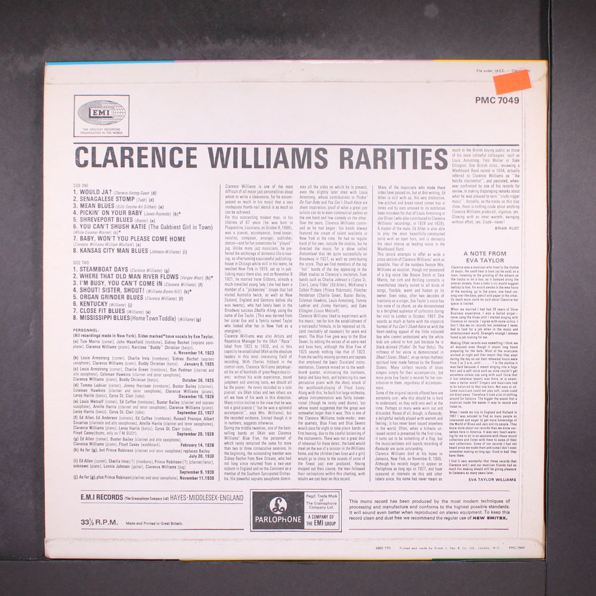clarence williams rarities by CLARNECE WILLIAMS