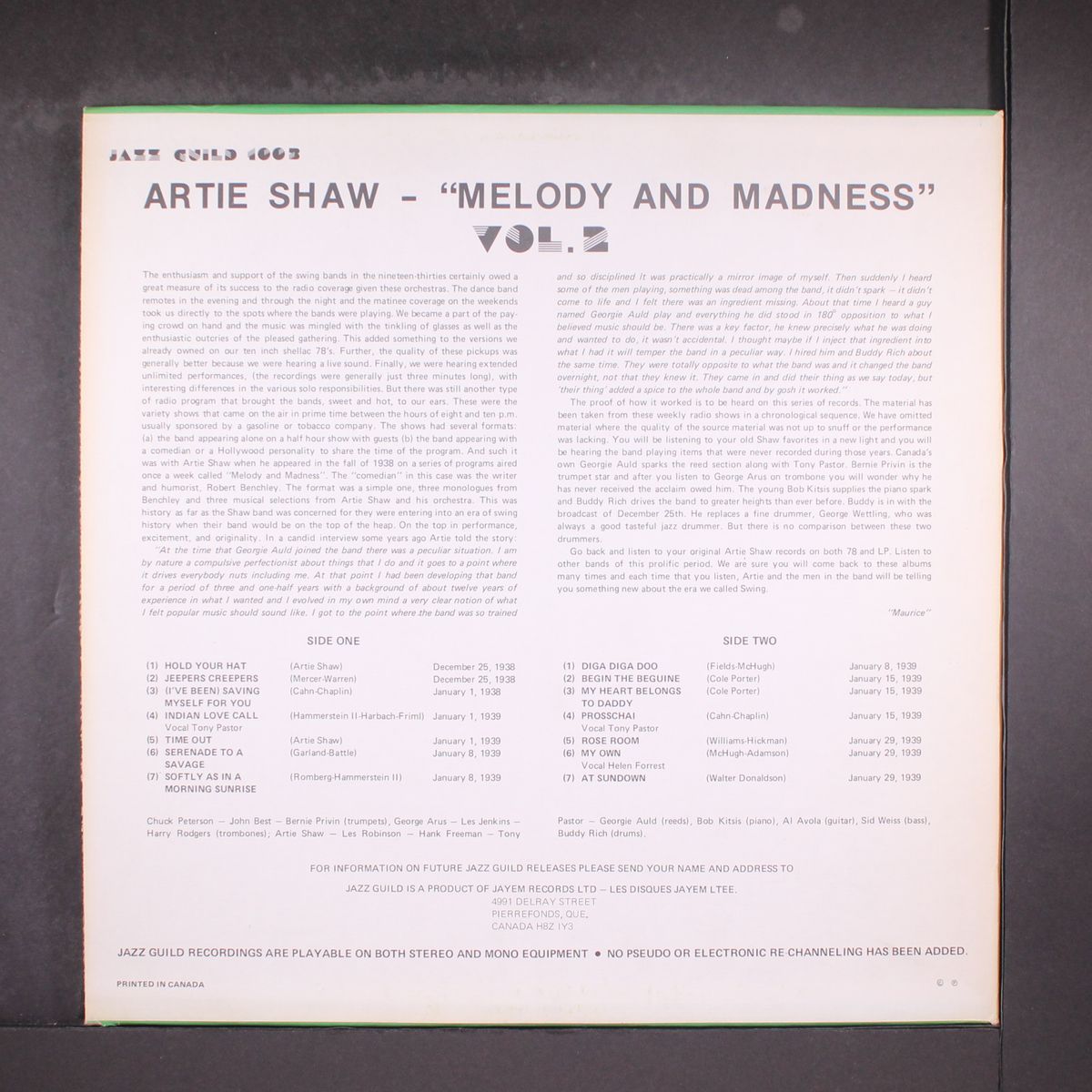 melody and madness, vol. 2 by ARTIE SHAW