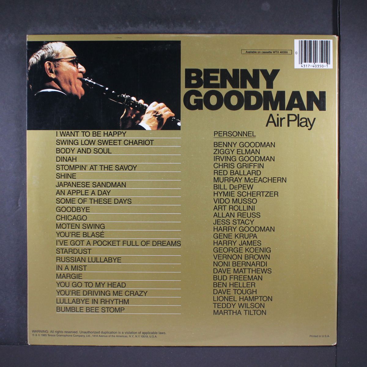 air play by BENNY GOODMAN