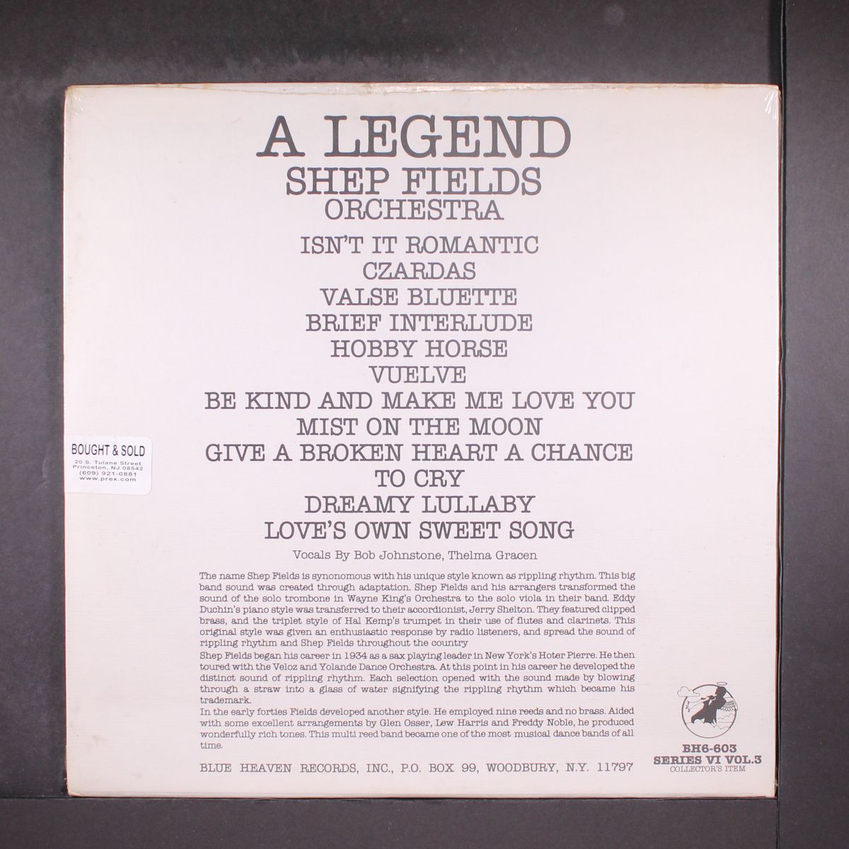 a legend: isn't it romantic by SHEP FIELDS