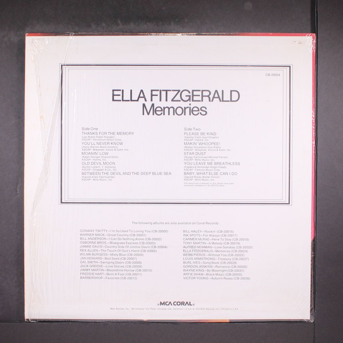 memories by ELLA FITZGERALD