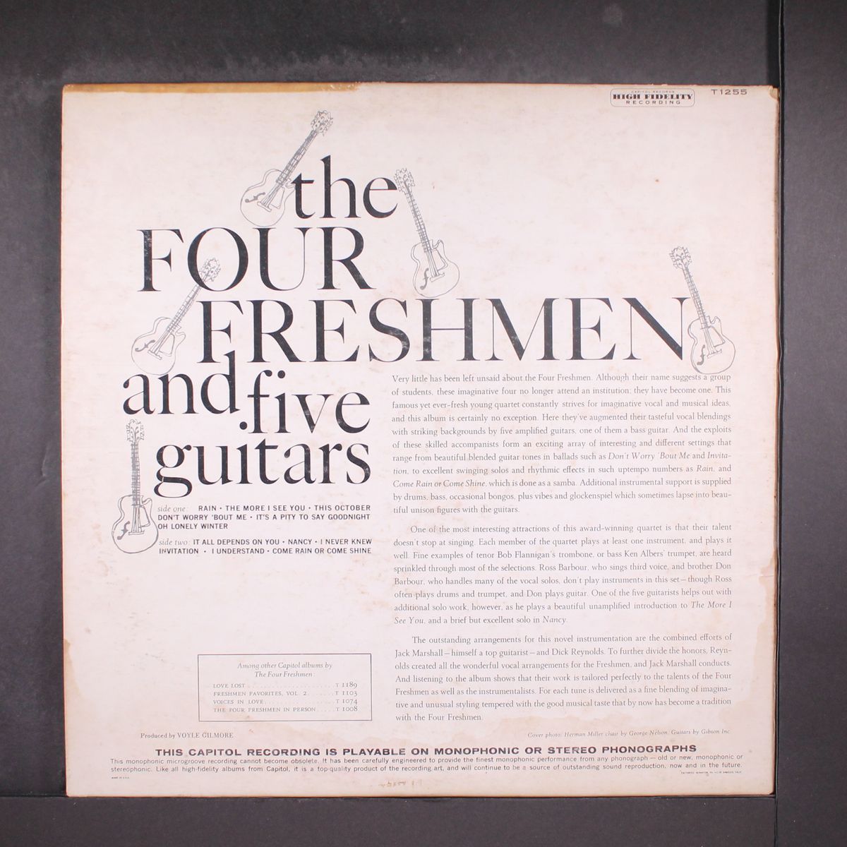 and five guitars by FOUR FRESHMEN