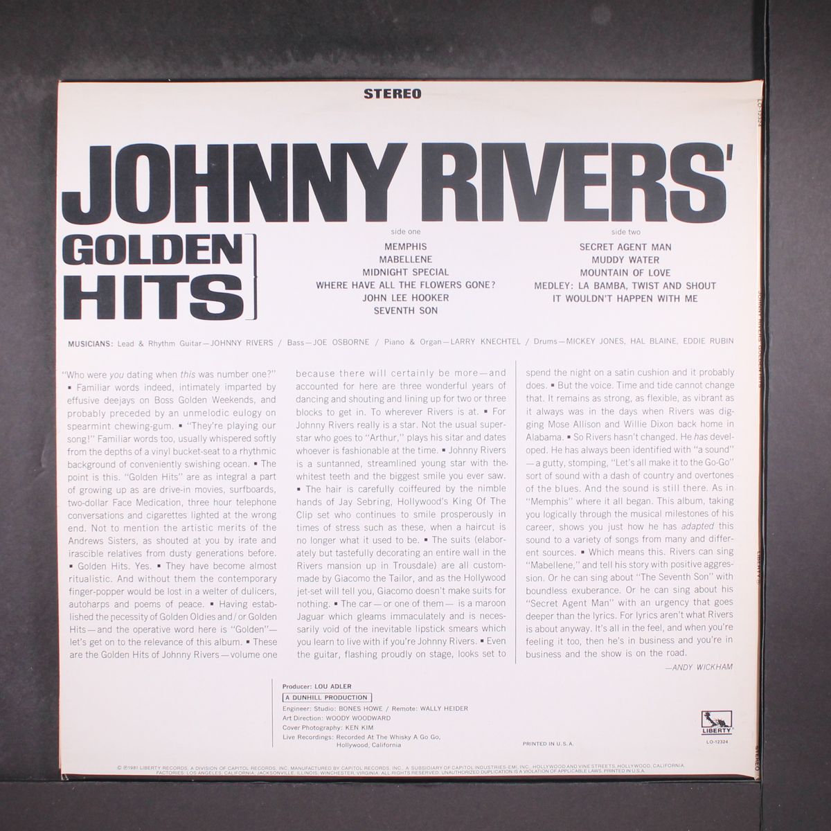 golden hits by JOHNNY RIVERS