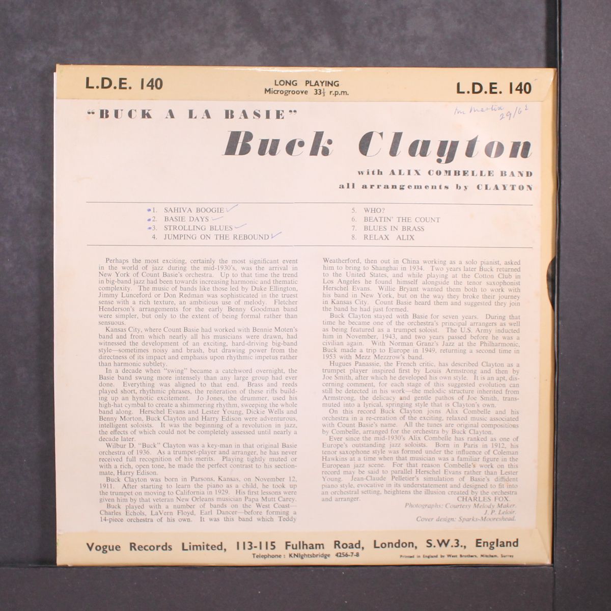 buck a la basie by BUCK CLAYTON