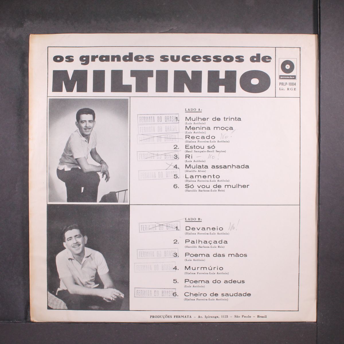 os grandes sucessos de by MILTINHO