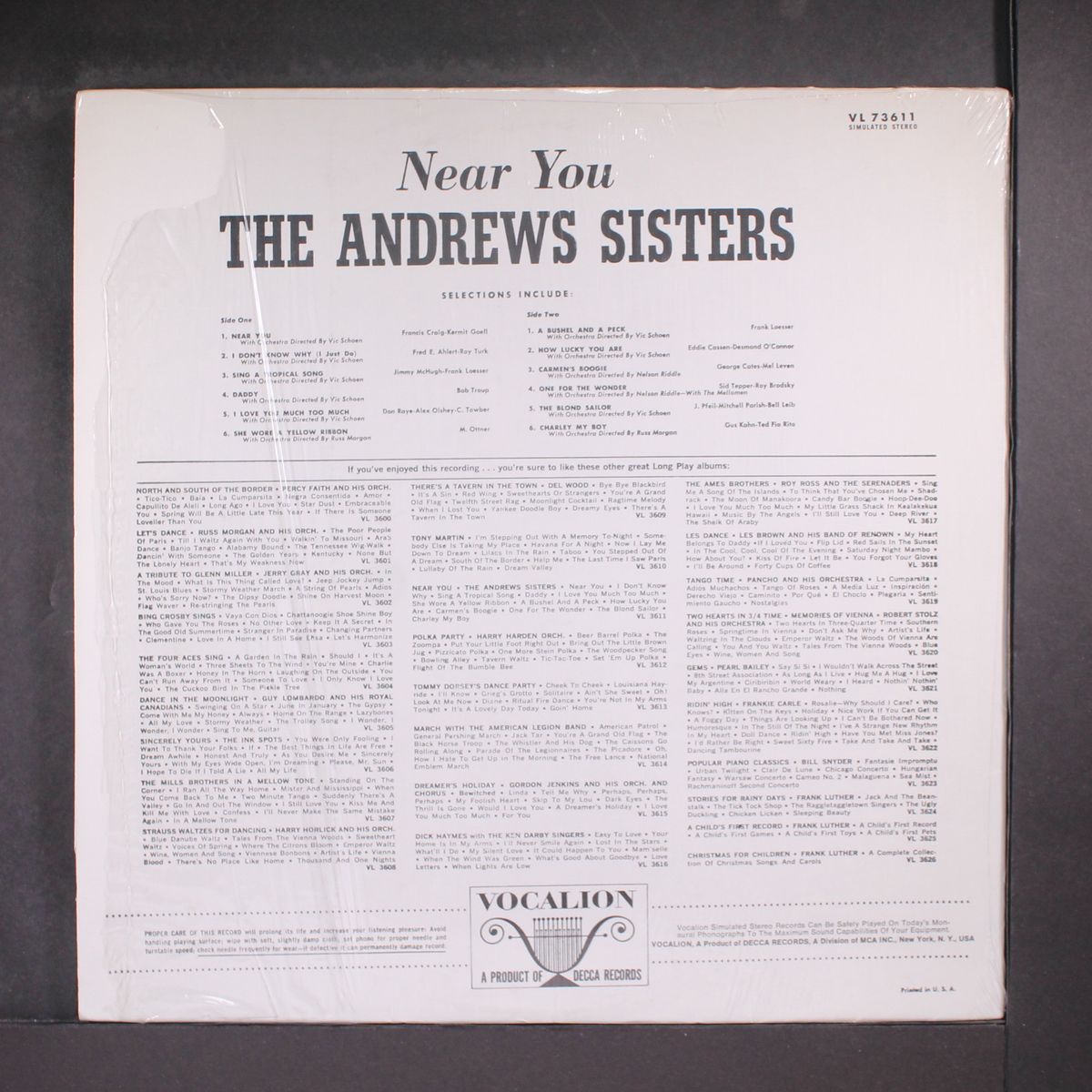 near you by ANDREWS SISTERS