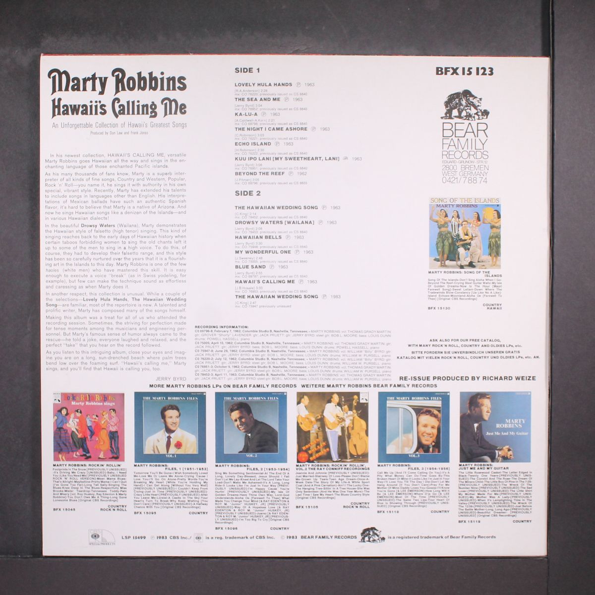 hawaii's calling me by MARTY ROBBINS