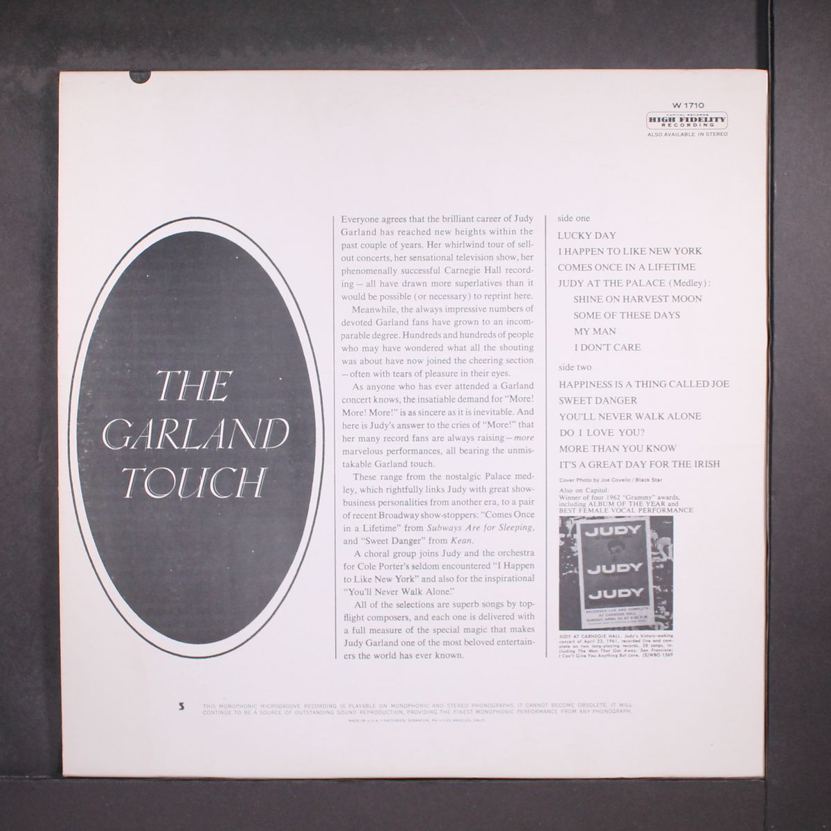 the garland touch by JUDY GARLAND