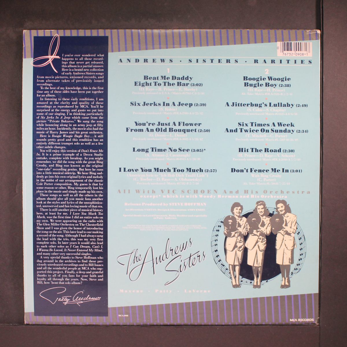 rarities by ANDREWS SISTERS