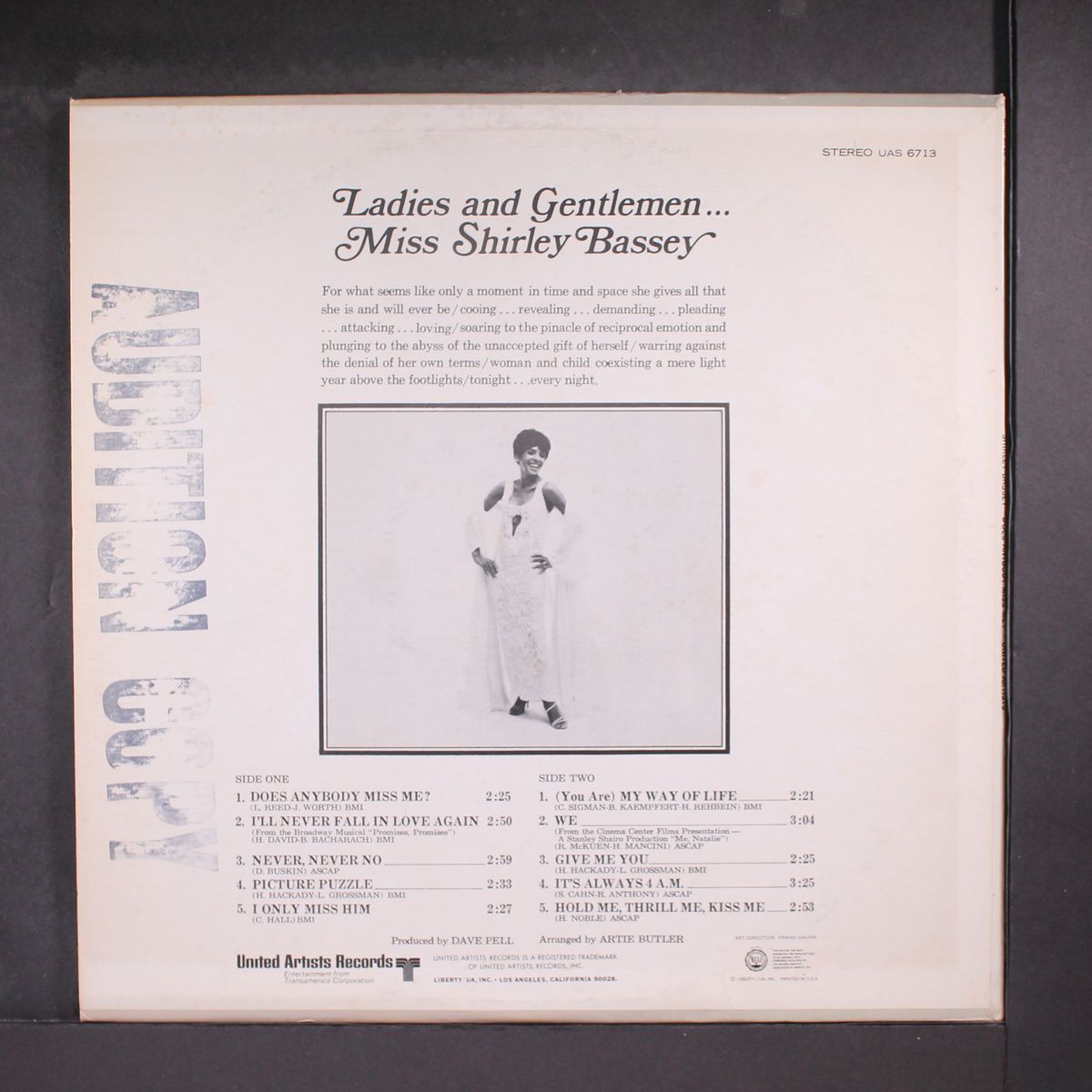 does anybody miss me? by SHIRLEY BASSEY