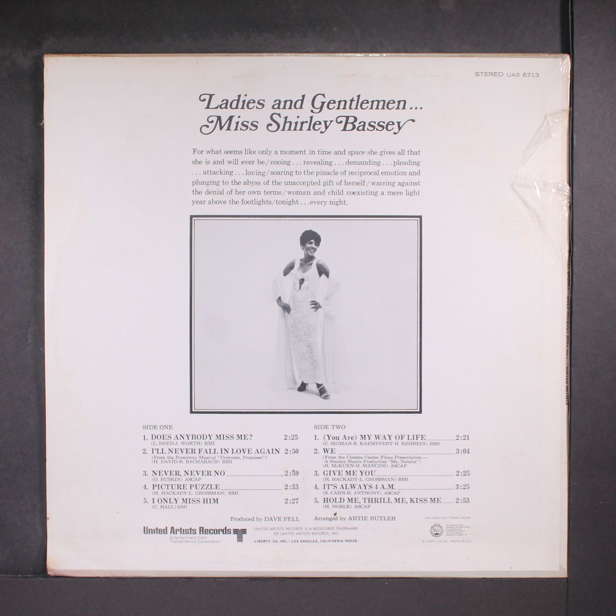 does anybody miss me? by SHIRLEY BASSEY