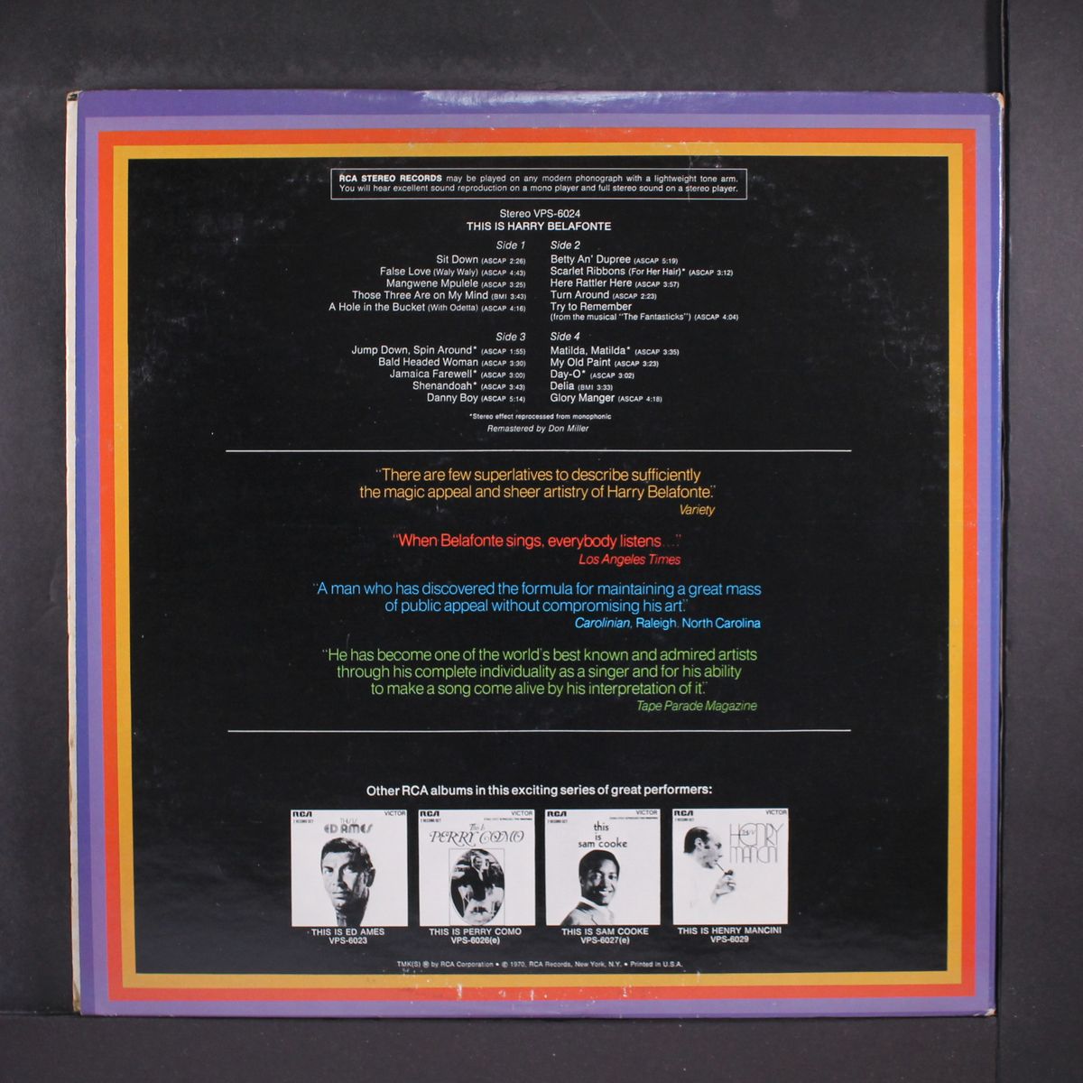 this is by HARRY BELAFONTE
