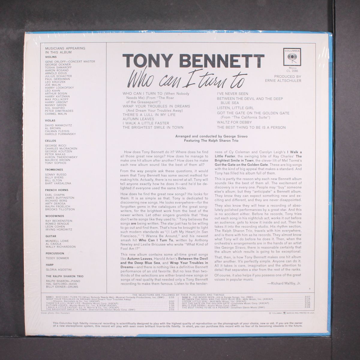 who can i turn to by TONY BENNETT