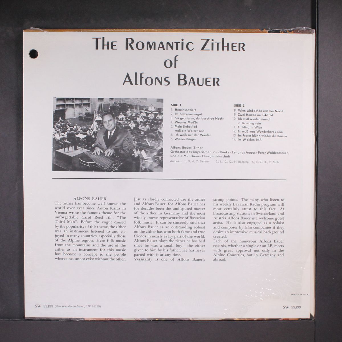 the romantic zither of alfons bauer by ALFONS BAUER