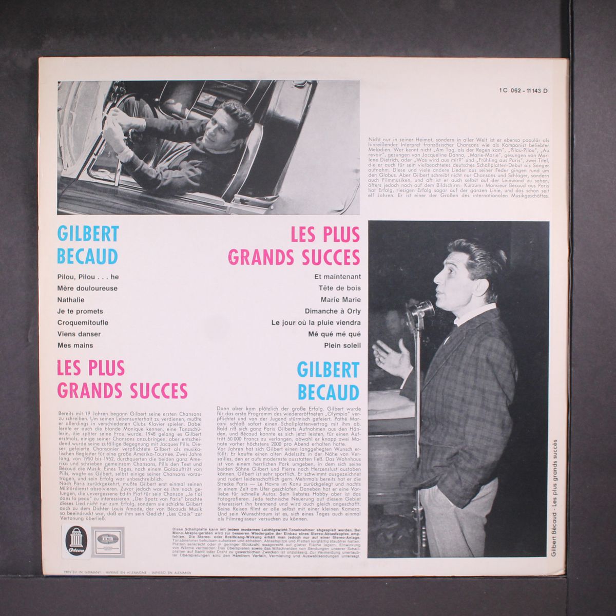 les plus grands succes by GILBERT BECAUD