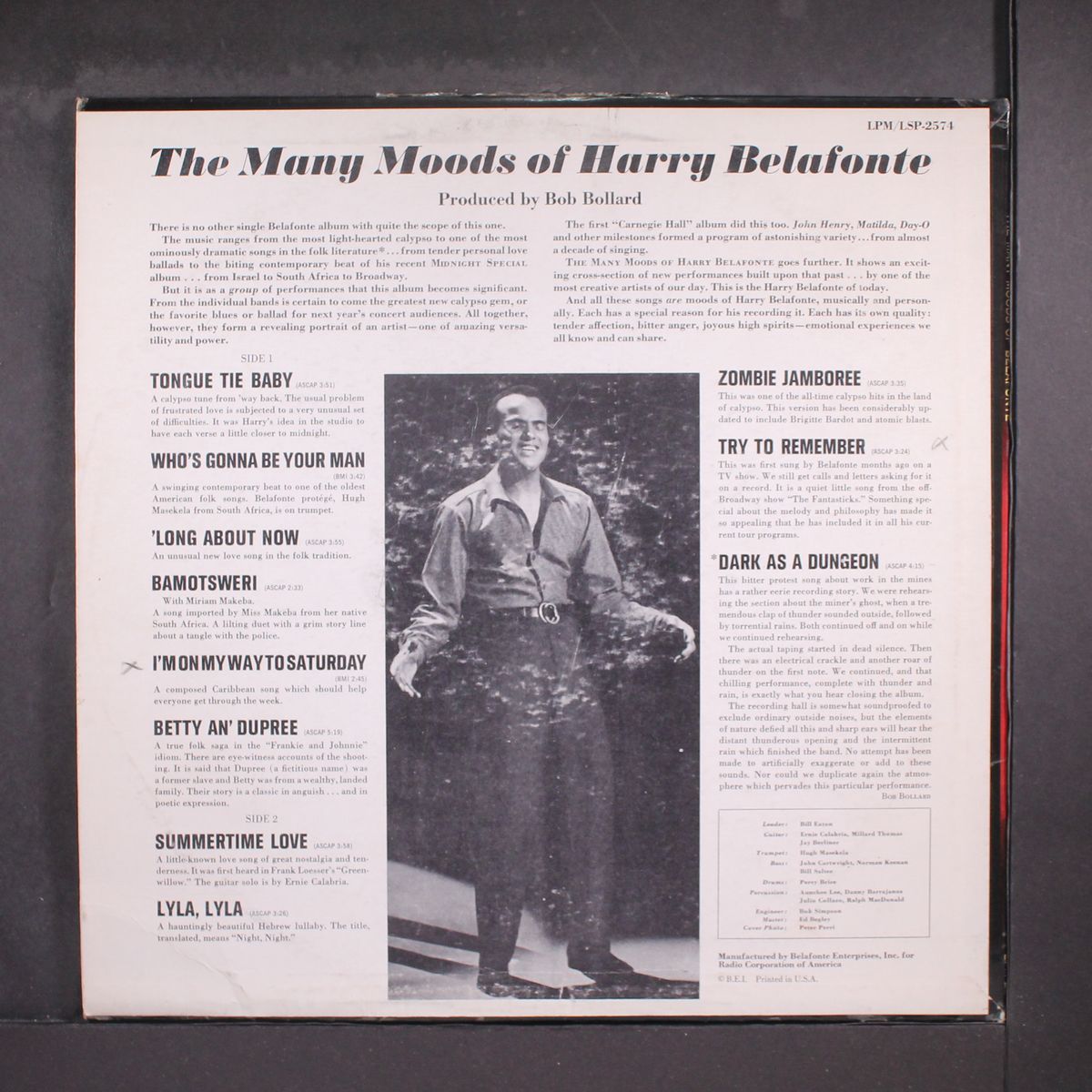 many moods of by HARRY BELAFONTE