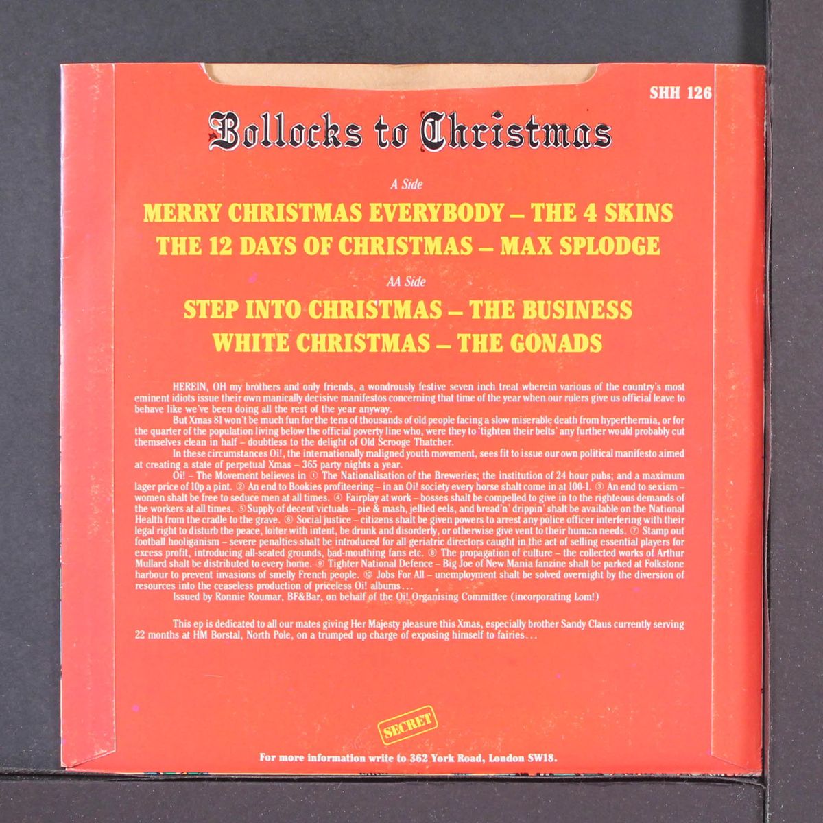 bollocks to christmas by VARIOUS