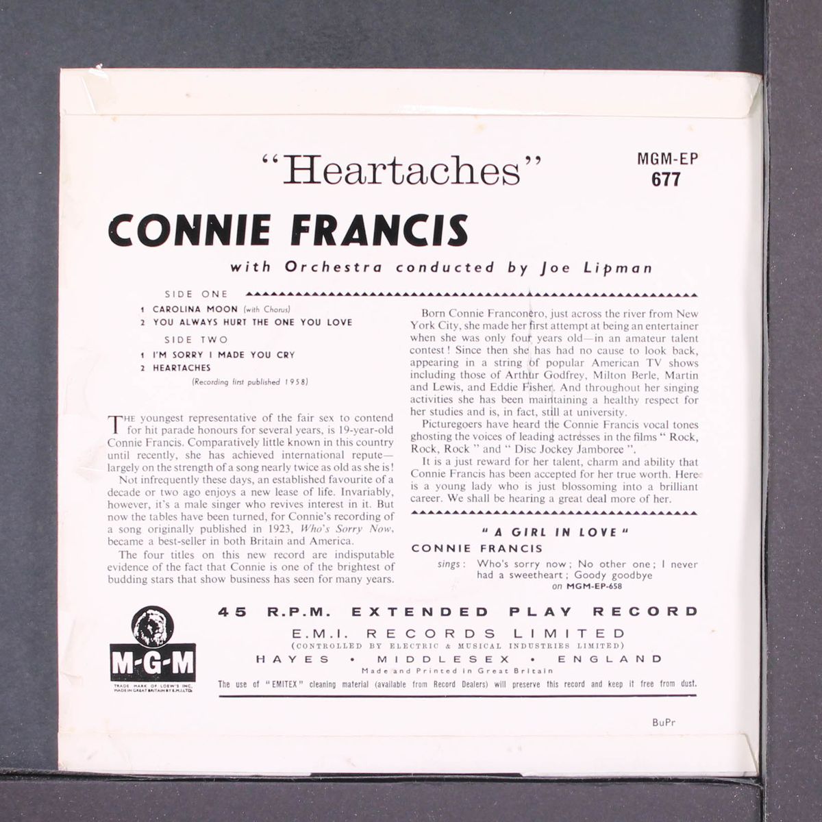 heartaches by CONNIE FRANCIS