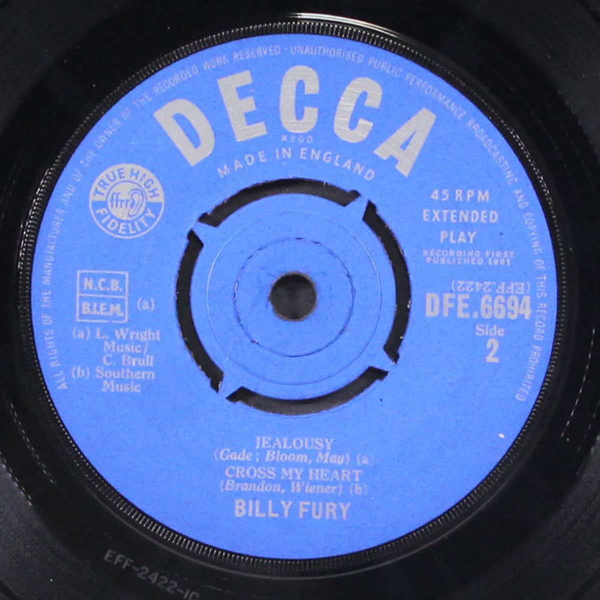 billy fury by BILLY FURY