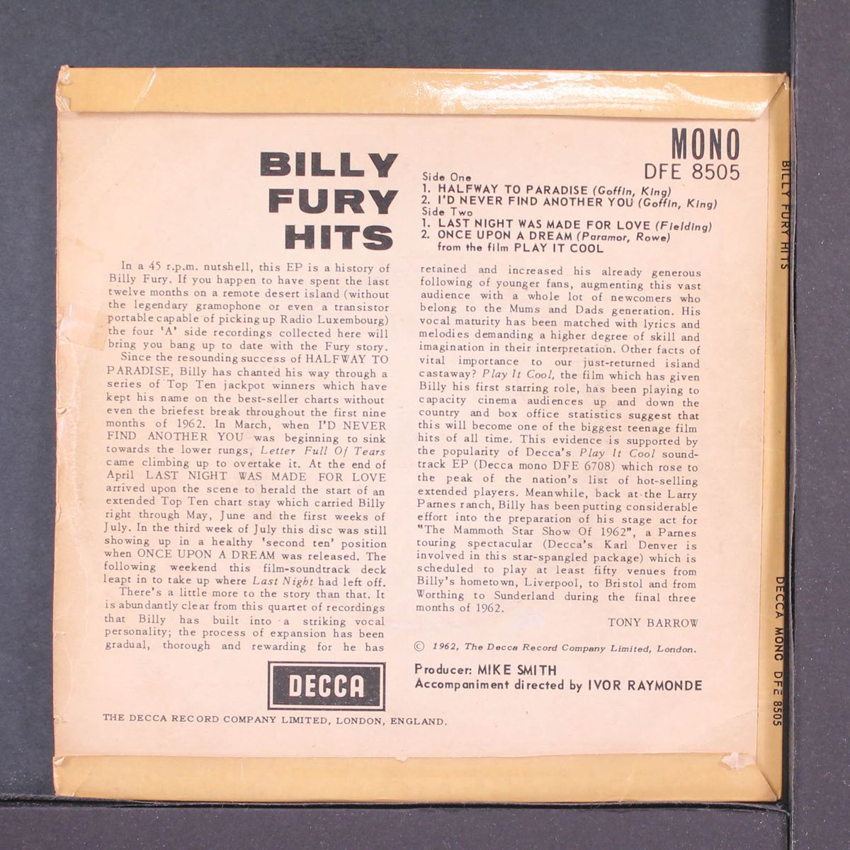 hits by BILLY FURY