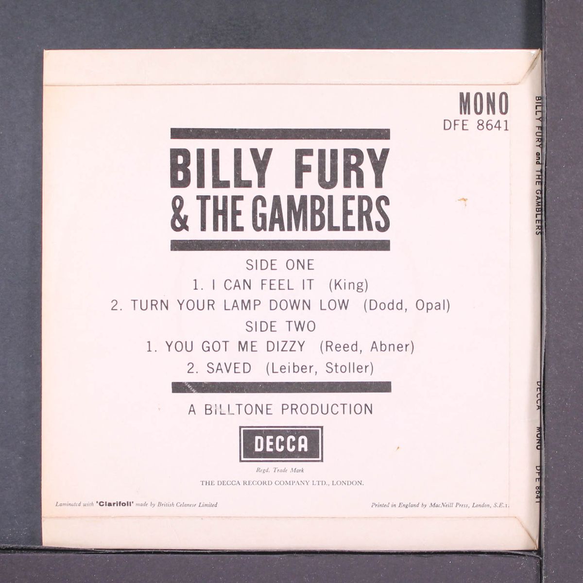 billy fury & gamblers by BILLY FURY & GAMBLERS