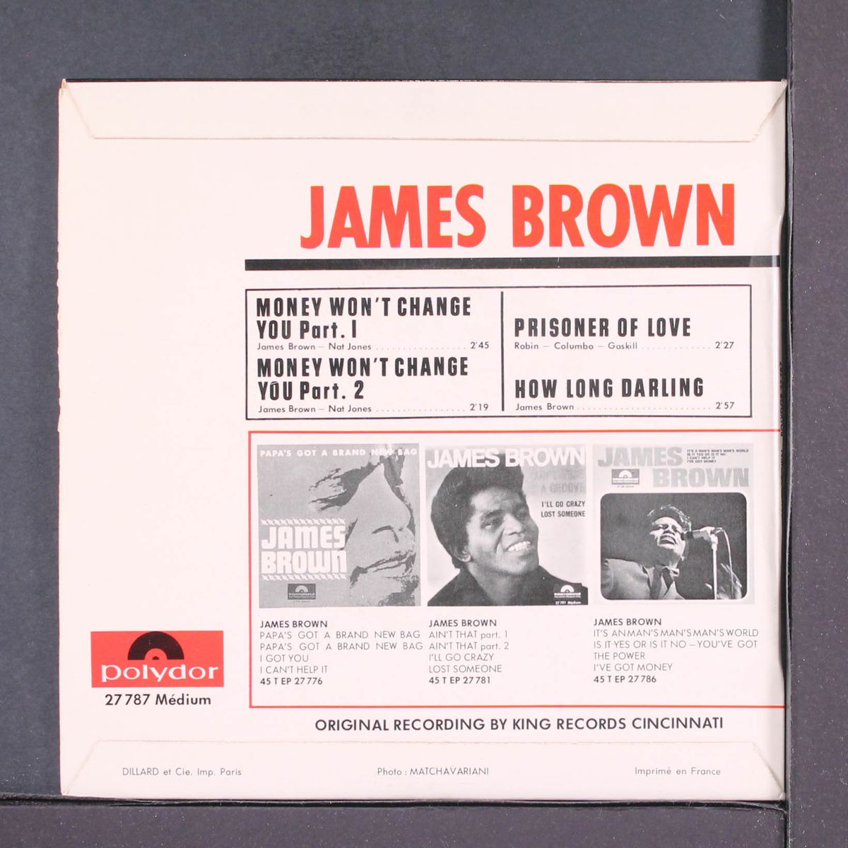 money won't change you by JAMES BROWN