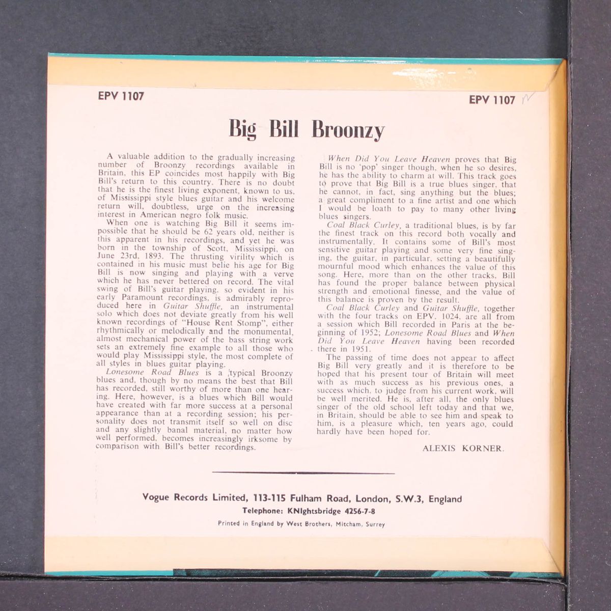 big bill broonzy by BIG BILL BROONZY
