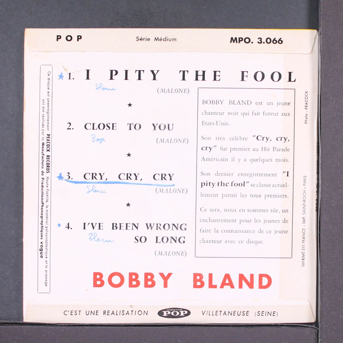 i pity the fool by BOBBY BLAND