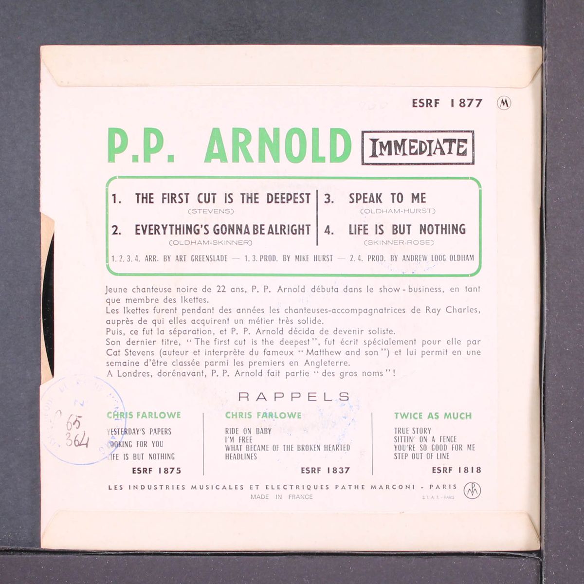 the first cut is the deepest by P.P. ARNOLD