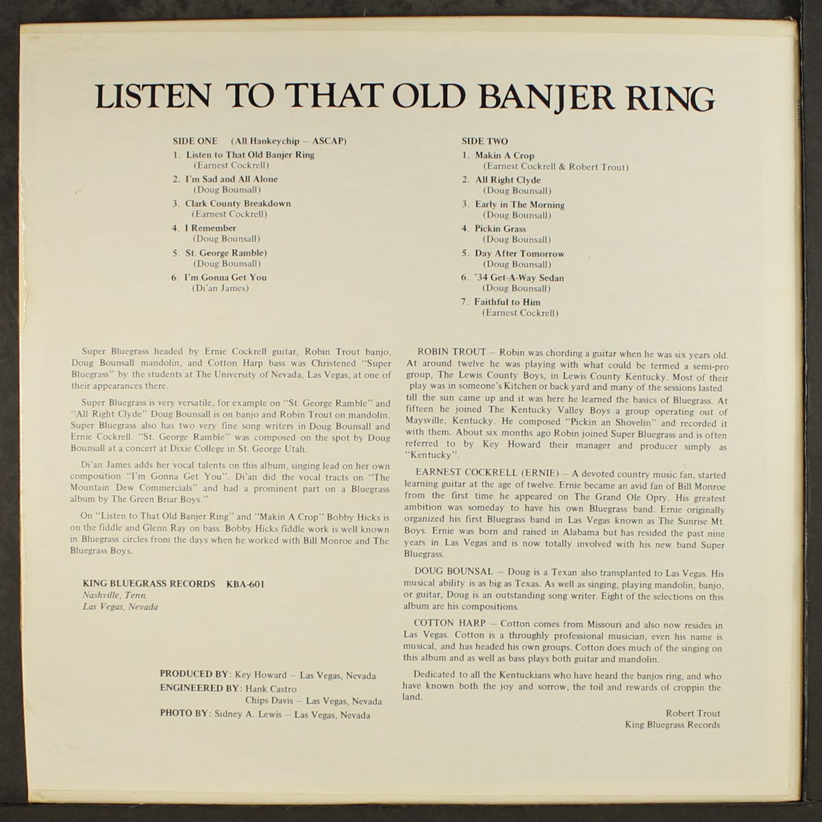 listen to that old banjer ring by ROBIN TROUT