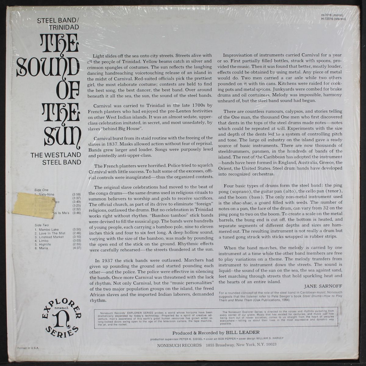 the sound of the sun by WESTLAND STEEL BAND