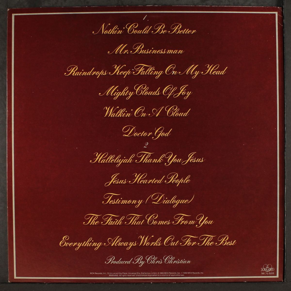 in concert by B.J. THOMAS