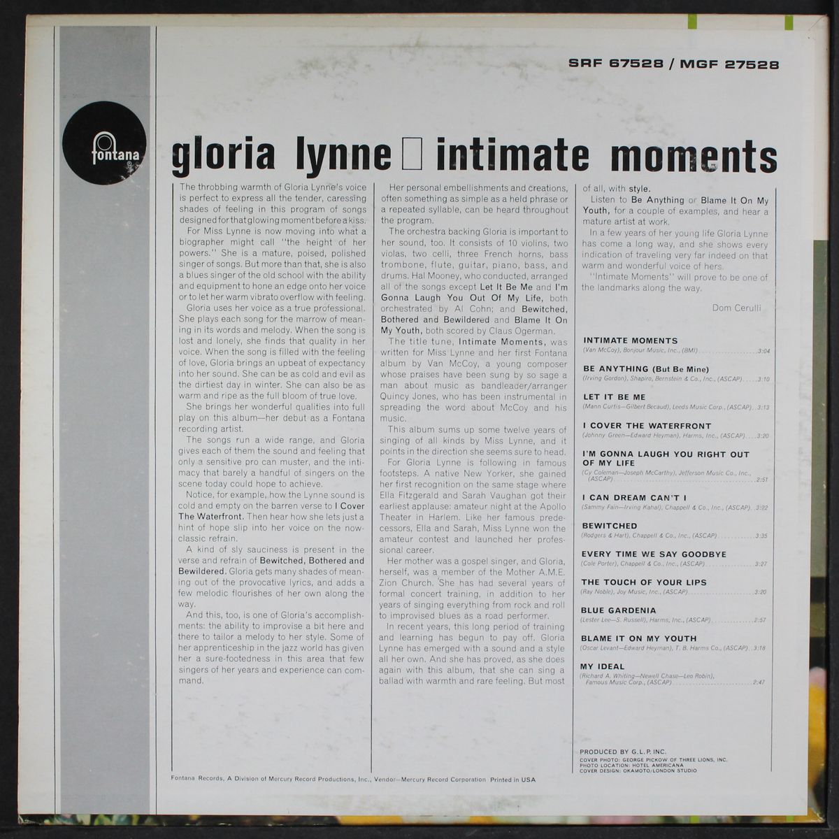 intimate moments by GLORIA LYNNE
