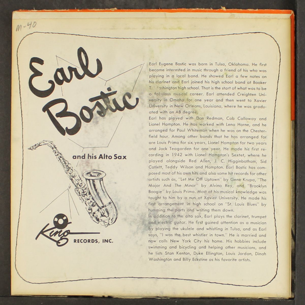 and his alto sax vol. 11 by EARL BOSTIC
