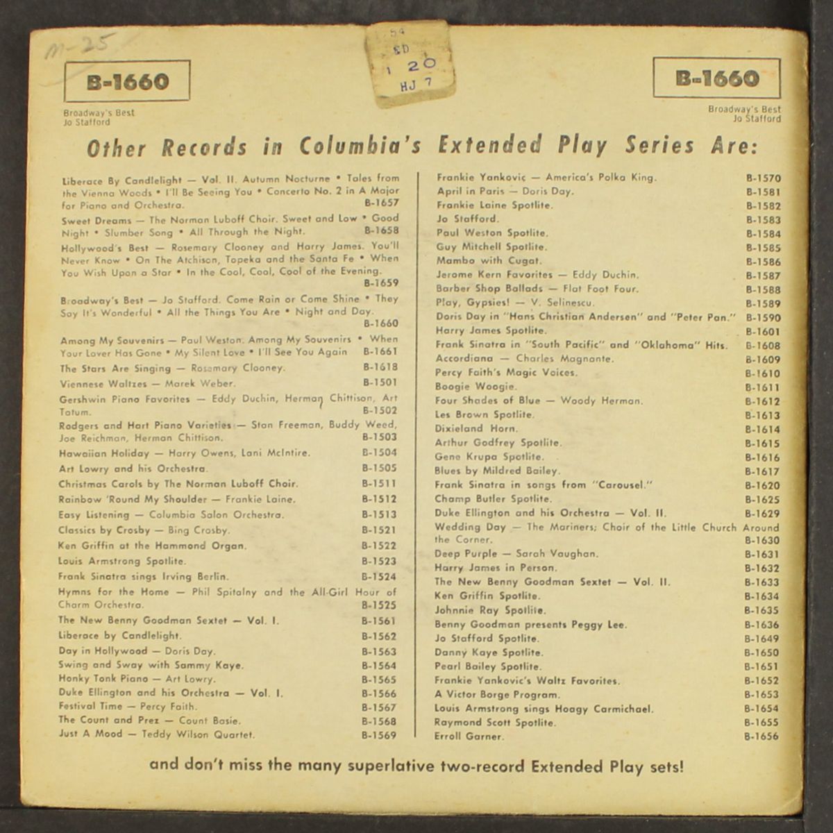 broadway's best by JO STAFFORD